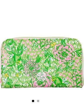 Lilly Pulitzer Green and Pink Travel Wallet